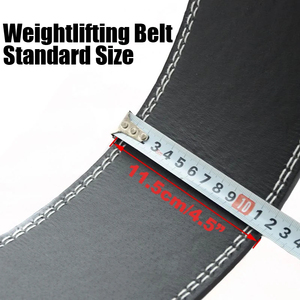 Red Leather <b>Weight</b> <b>Lifting</b> <b>Belt</b> Adjustable Waist Support for Strength Training Unisex Buckle Closure - Product Image 2