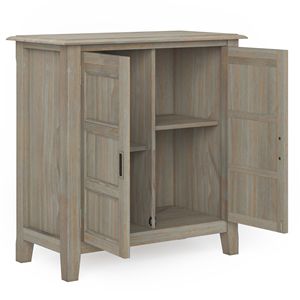 Burlington Distressed <b>Grey</b> Low Storage <b>Cabinet</b> for Living Room - Product Image 6
