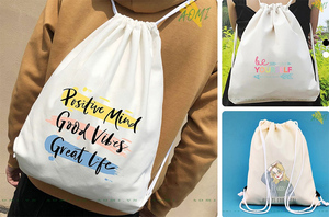 Bolsa de tela con cordón ajustable más vendida de Vietnam - Mochila de lona con cordón para uso diario - Exportación a todo el mundo - Product Image 4