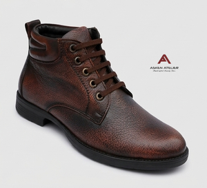 Bottes de motard en cuir de luxe pour homme Asken Atelier – Chaussures décontractées légères à lacets, souples et élégantes pour le quotidien et les affaires - Product Image 4