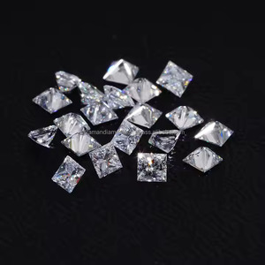 Diamants synthétiques en vrac de qualité supérieure, taille princesse, couleur blanche VS-Si DEF, 2,70 mm, carrés, cultivés en laboratoire par procédé CVD/HPHT, coupe excellente, étincelants, vente en gros - Product Image 1