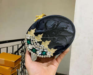 Premium Mosaic Resin <b>Clutch</b> Handbag Pattern MOP Inlay Evening <b>Clutch</b> <b>Bag</b> Trendy Designer - Product Image 2