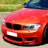Yeni Karbon Fiber Ön Tampon Eklenti Düz Dudak Vidalı Montajlı Retrofit/Yükseltme Kiti, 2008-2013 E82 E88 1-Serisi M-Sport Paketi 1M için (Hayır)