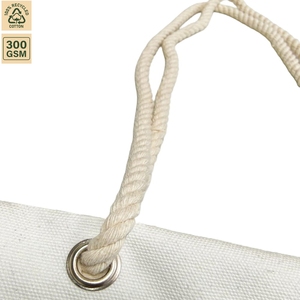 Bolsa de Playa de Lona con Bordado Personalizado de Vida Marina, 44x35x12cm, con Cremallera y Asa de Cuerda, Venta al Por Mayor, OEM, Marca Privada, Proveedor de Exportación - Product Image 5