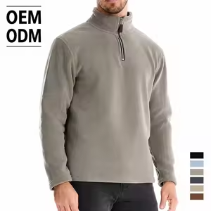 Suéter de Forro Polar con Cierre de Cremallera para Hombre, Corte Regular, Cuello Alto, Informal, para Otoño, 100% Poliéster, Tejido Transpirable - Product Image 6