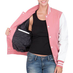 Hot Selling Plus Size <b>Women</b> <b>Varsity</b> Coat Wool Blend Streetwear Ladies Letterman <b>Jacket</b> Winter Trend Private Label Bulk Order Oem - Product Image 3