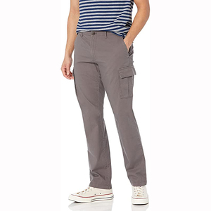 Pantalon cargo décontracté pour homme, pas cher, coupe droite, fabriqué en tissu 100% coton durable, respirant, design multi-poches, pour le travail et les voyages - Product Image 1