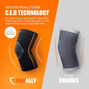 ปลอกหุ้มเข่าเพิ่มประสิทธิภาพการทรงตัว ปลอกหุ้มเข่าแบบพรีเมียมสำหรับการฝึกซ้อม ช่วยพยุงและรัดกระชับ - Product Image 3