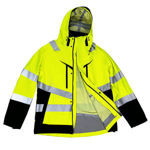 High Visibility Safety Vest Reflective Workwear <b>Jacket</b> For Road Construction Warehouse Industrial <b>Workers</b> - Product Image 3
