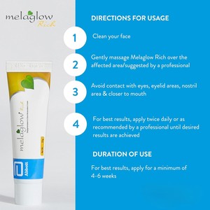 Crema Melaglow Rich para Despigmentación y Restauración del Brillo |   Producto para el Cuidado Facial que Ilumina y Aclara la Piel |   0.71oz (20 g) - Product Image 5