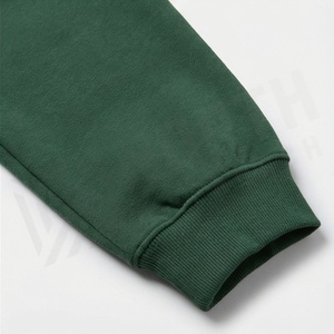 Survêtement unisexe vert à capuche, couleur unie, en coton, longueur intégrale, décontracté, avec poches latérales, taille élastique, style automne - Product Image 6