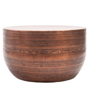 Mesa de Centro Redonda Grande de Diseño Moderno, Chapada en Oro Ecológico de Alta Calidad, Muebles para Sala de Estar de la India - Product Image 1