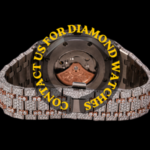 Reloj Hip Hop Premium de Plata de Ley 925 con Incrustaciones Completas de Diamantes Moissanite Reales, Acabado Brillante, Números Arábigos y Función de Fecha Automática - Product Image 3