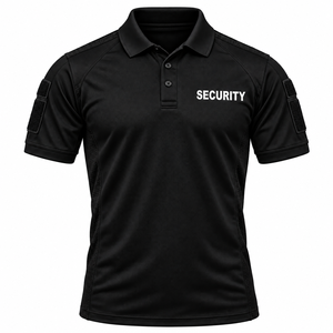 Polo de sécurité pour hommes en gros, à manches courtes, respirant, uniforme de travail, chemise personnalisée pour agents de sécurité masculins - Product Image 1
