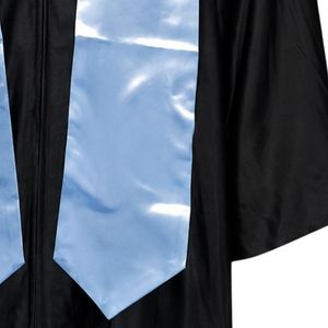 Étole de graduation en satin pour homme Jack & Jill avec lettres d'organisation, bleu clair, pour cérémonies et événements, vente en gros - Product Image 5