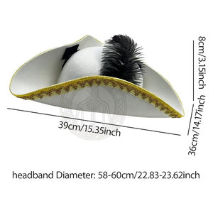 Sombrero Tricornio Unisex al por Mayor para Adultos - Diseño Ligero, Ecológico y Personalizable para Fiestas, Uso en Exteriores y Personajes en Todas las Estaciones - Product Image 6