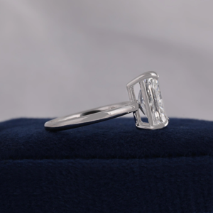 Women's Radiant Cut Diamond Engagement Ring White Gold Prong Setting Classic Style - Product Image 5