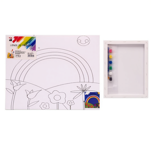 LIENZO DE PINTURA 24*30, Juego de Dibujo para Niños, Marco de Cartón de 22 Pulgadas con Pintura y Pinceles, Dibujo a Lápiz - Product Image 2