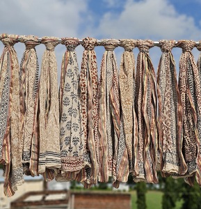Paréo en coton imprimé à la main indien en gros avec bordure Zari, paréo de plage fait main, imprimé au bloc, couverture de plage ethnique - Product Image 2