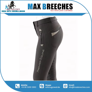 Pantalons d'équitation de qualité supérieure en gros |   Patchs de genou en silicone confortables, respirants, durables et antidérapants pour jodhpurs - Product Image 4