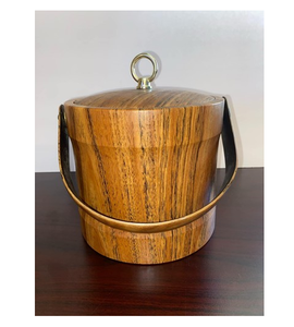 Seau à glace en bois de qualité supérieure avec pinces et poignée métallique double face pour accessoires de bar – Vente chaude - Product Image 5