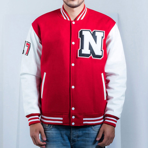 Varsity Jacket Custom Logo Custom Chenille Embroidery Leather Sleeve Baseball Letterman Outdoor Bomber Jumper Jacket Lettermen J - Product Image 5
