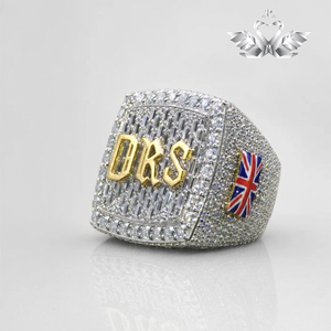 Custom Hip Hop <b>Rapper</b> Jewelry Moissanite Diamond Pendant <b>Chain</b> Set for Men - Product Image 1