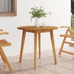 Table de jardin moyenne en bois d'acacia massif naturel, mobilier d'extérieur - Product Image 1