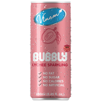 YOOH Agua con Gas en Lata de 320ml, Sabor Lichi, 30-35% de Contenido de Jugo, 18 Meses de Caducidad, Vietnam, Servido Frío, OEM/ODM