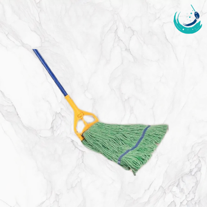 KSR Premium Green Quick <b>Dry</b> Cotton <b>Mop</b> High Quality Reusable Design Efficient 4 Side Wringing System Durable 2" Blue Band - Product Image 2