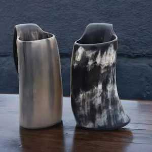 Taza de Cuerno de Búfalo Hecha a Mano, Forma Natural, Pulida, Duradera, Apta para Alimentos, Regalo de Boda, Taza Moderna para Beber, Decoración del Hogar - Product Image 2