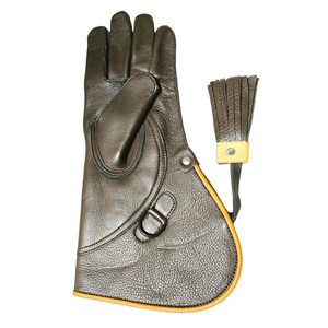 Wholesale Cowhide Leather Double Layer Falconry Gloves <b>Trainers</b> Soft Breathable <b>Waterproof</b> Anti-Slip Touch Screen Portable - Product Image 2