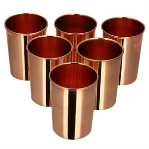 Verre à eau en cuivre pur écologique pour la cuisine, le bar, le whisky, le vin, en vente - Product Image 2