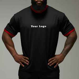 Nouveau T-shirt Hip Hop Homme 2026 Tendance Personnalisé avec Logo Imprimé DTF, Coupe Oversize, Écologique, Épaules Tombantes, Bicolore, 100% Coton - Product Image 4