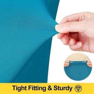 Smiry 6FT Rectangle Waterproof Washable Tablecloth <b>Elastic</b> Spandex Stretch Fitted Cover <b>Skirt</b> for Tables - Product Image 4