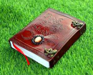 High Quality Handcrafted Vintage Large Journal Soft Genuine Leather Notebook with Hardcover Pure Leather <b>Book</b> of <b>shadows</b> - Product Image 2