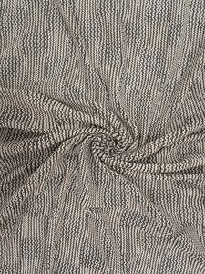 Tissu en fil peigné tissé texturé imprimé noir et beige de qualité supérieure, respirant et léger, pour la confection de robes pour femmes et filles - Product Image 4