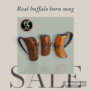 Mug en corne de buffle naturelle de qualité supérieure, fait main, style viking durable, idéal pour les fêtes de Noël et la Saint-Valentin - Product Image 5
