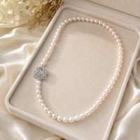 Collier en perles CZ, bijoux floraux en perles, bijoux personnalisés pour boutique de cadeaux