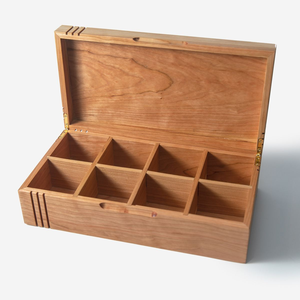 Caja de joyería de madera artesanal de calidad al por mayor con detalles en latón para anillos, caja de almacenamiento de accesorios premium de blossom craft india - Product Image 4