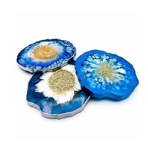 Handmade Resin Coaster Set Classic Design <b>Cup</b> <b>Mats</b> 300mm Diameter for Hot/Cold Beverage Protection Home Kitchen Dining Table - Product Image 1