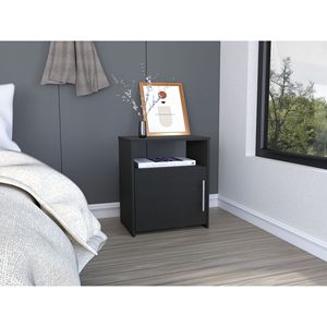 Comodino Cuarzz One Cabinet con finitura nero wengue - Product Image 1