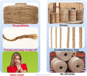 Ficelle de jute naturelle 3 mm, écologique, cordon long pour le tricot à la main, le tricot, l'artisanat, le jardinage, l'extérieur, usage intensif - Product Image 4