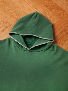 Unisex Vintage Washed Fleece Hoodie Contrast <b>Blanket</b> <b>Stitch</b> Regular Fit Streetwear Pullover Polyester/Cotton Quick Dry Pocket - Product Image 5