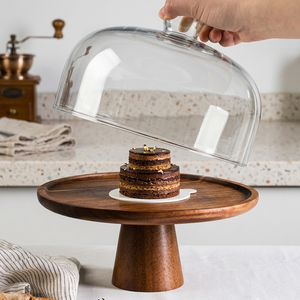 Support à gâteau artisanal en bois massif pour anniversaire, mariage et décoration de fête, support à gâteau en bois pour table de desserts et usage domestique - Product Image 5