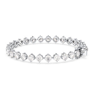 REYES GRA Certificated 925 Sterling <b>Silver</b> 5MM Moissanite Stone Box Lock Tennis <b>Bracelets</b> for Women Wedding Gift Fine Jewelry - Product Image 2