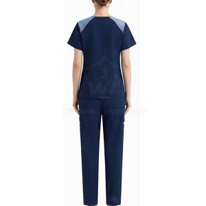 Exclusive Women Medical Uniform Set Short Sleeve <b>Scrub</b> <b>Top</b> With Comfortable Matching Pants For Healthcare Teams - Product Image 4