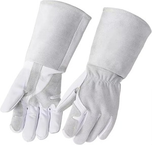 Leather Welding <b>Gloves</b> Durable Anti-Slip Breathable Flexible Heat/Fire Resistant for BBQ <b>Oven</b> Grill Fireplace Tig Mig - Product Image 1