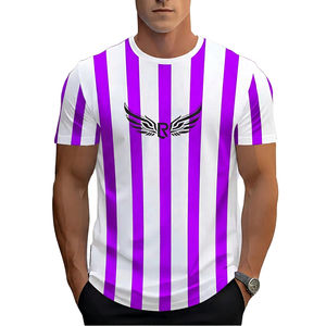 Maillot pour homme blanc et bleu marine, imprimé par sublimation, col rond, manches courtes, respirant, en polyester, coupe classique, vêtements pour adultes - Product Image 5