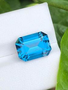 พลอยโทแพซสีน้ำเงินลอนดอนธรรมชาติ รูปทรงหลวม สีน้ำเงินเข้ม สำหรับทำเครื่องประดับและสะสม - Product Image 5